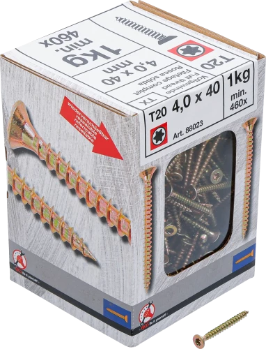 Univerzális csavarok | T-profil (Torx) T20 | 4,0 x 40 mm | 1 kg / 460 db