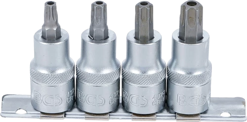 Behajtófej-készlet | 12,5 mm (1/2") | T-profil (Torx) T40 furattal - T55 | 4 darabos