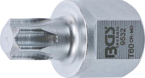 Bordásszíj-behajtófej | 12,5 mm (1/2"), külső hatszögletű 22 mm | T-profil (Torx) T60