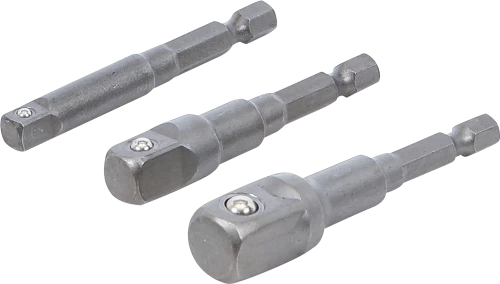 Adapterkészlet fúrógépekhez | Külső hatszögletű kulcsnyílású hajtás 6,3 mm (1/4") | Külső hatszögletű 6,3 mm (1/4"), 10 mm (3/8"), 12,5 mm (1/2"), 3 darabos