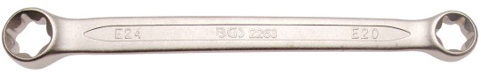 Dubbel-ringnyckel med E-profil-ringar | E20 x E24 