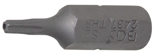 Ponta | Comprimento 25 mm | Entrada de sextavado externo 6,3 mm (1/4") | Perfil T (para Torx) com perfuração T8 