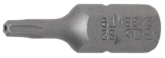 Ponta | Comprimento 25 mm | Entrada de sextavado externo 6,3 mm (1/4") | Perfil T (para Torx) com perfuração T9 