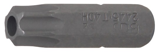 Ponta | Comprimento 25 mm | Entrada de sextavado externo 6,3 mm (1/4") | Perfil T (para Torx) com perfuração T40 