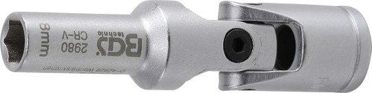 Glow Plug Joint Socket, Hexagon | 10 mm (3/8") Drive | 8 mm 