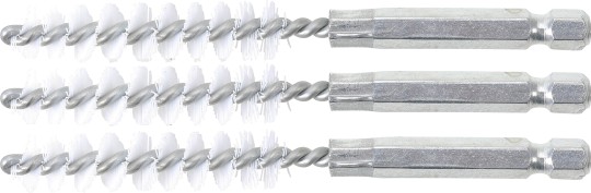 Cepillo de nylon | 10 mm | 6,3 mm (1/4") | 3 piezas 