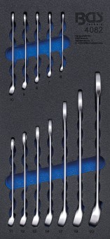 Modulo per carrelli portautensili 1/3: serie di chiavi combinate anello-forchetta | 6 - 22 mm | 12 pz. 