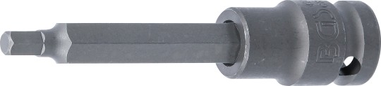 Kracht dopsleutelbit | lengte 100 mm | 12,5 mm (1/2") | binnenzeskant 6 mm 