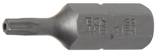Bit | Länge 30 mm | Antrieb Außensechskant 8 mm (5/16") | T-Profil (für Torx) mit Bohrung T15 