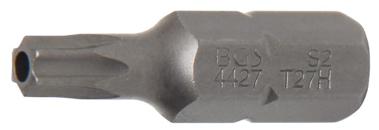 Punta | longitud 30 mm | entrada 8 mm (5/16") | perfil en T (para Torx) con perforación T27 
