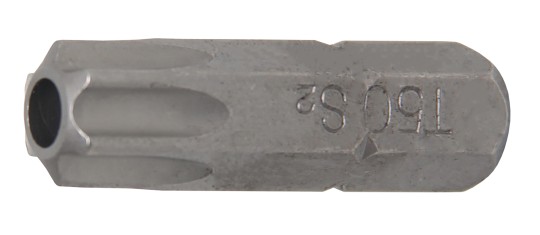 Ponta | Comprimento 30 mm | Entrada de sextavado externo 8 mm (5/16") | Perfil T (para Torx) com perfuração T50 