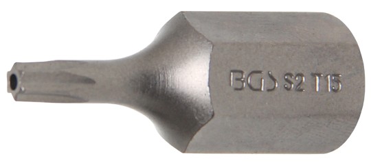 Bit | lengte 30 mm | 10 mm (3/8") buitenzeskant | T-profiel (voor Torx) met boring T15 