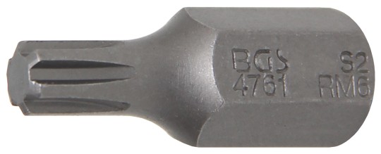Bit | Lungime 30 mm | Antrenare 6 colțuri exterior 10 mm (3/8") | Profil pană (pentru RIBE) M6 