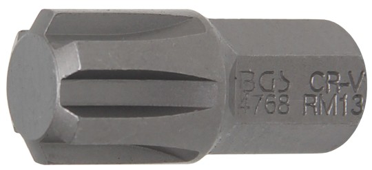 Ponta | Comprimento 30 mm | Entrada de sextavado externo 10 mm (3/8") | Perfil da cunha (para RIBE) M13 