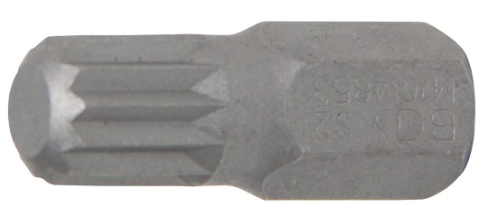 Ponta | Comprimento 30 mm | Entrada de sextavado externo 10 mm (3/8") | Dente interno polivalente (para XZN) M10 