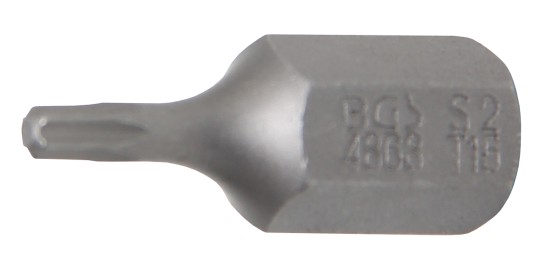 Bit | Lungime 30 mm | Antrenare 6 colțuri exterior 10 mm (3/8") | Profil T (pentru Torx) T15 