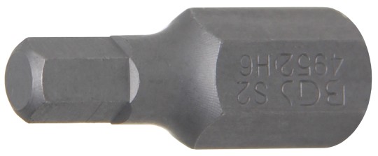 Behajtófej | Hossz 30 mm | Külső hatszögletű 10 mm (3/8") | Belső hatszögletű 6 mm 