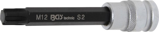 Bit Socket | length 120 mm | 12.5 mm (1/2") Drive | Spline (for RIBE) | M12 
