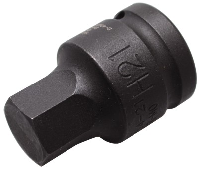 Impact Bit Socket | length 55 mm | 20 mm (3/4") Drive | internal Hexagon 21 mm 