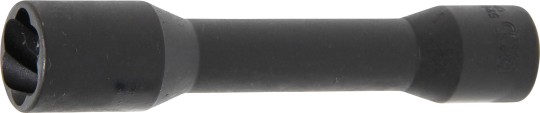 Spiral-profil-topnøgle-indsats / skrueudtrækker, dyb | 12,5 mm (1/2") | 21 mm 