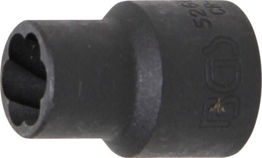 Spiral-profil-topnøgle-indsats / skrueudtrækker | 12,5 mm (1/2") | 12 mm 