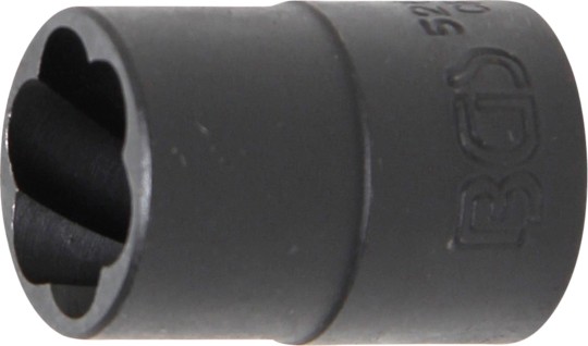 Spiral-Profil-Steckschlüssel-Einsatz / Schraubenausdreher | Antrieb Innenvierkant 12,5 mm (1/2") | SW 16 mm 