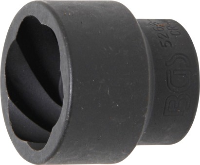 Spiral-profil-topnøgle-indsats / skrueudtrækker | 20 mm (3/4") | 36 mm 