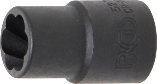 Llave de vaso de perfil en espiral / extractor de tornillos | entrada 10 mm (3/8") | 11 mm 