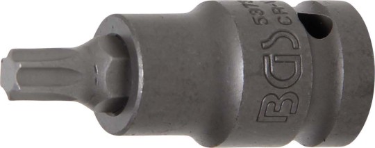 Kraft-Bit-Einsatz | Länge 55 mm | Antrieb Innenvierkant 12,5 mm (1/2") | T-Profil (für Torx) T45 
