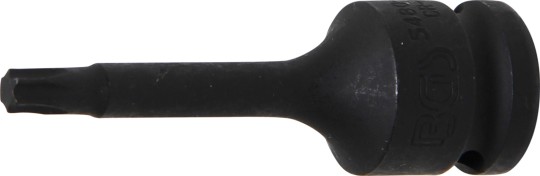 Kracht dopsleutelbit | lengte 75 mm | 12,5 mm (1/2") | T-profiel (voor Torx) T40 