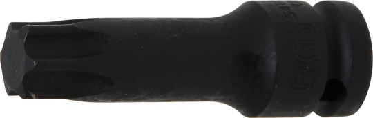 Punta de vaso de impacto | longitud 75 mm | entrada 12,5 mm (1/2") | perfil en T (para Torx) T80 