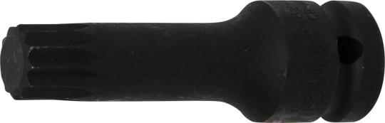 Kracht dopsleutelbit | lengte 75 mm | 12,5 mm (1/2") | veeltand (voor XZN) M16 
