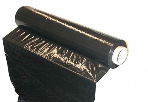 Plástico de Embalar | negra | 500 mm x 300 m, 23 µm 