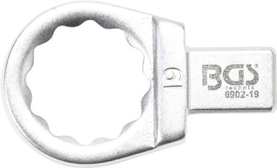 Insteek-ringsleutel | 19 mm | opname 9 x 12 mm 