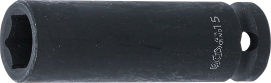 Silová nástrčná hlavice, šestihranná, prodloužená | 12,5 mm (1/2") | 15 mm 