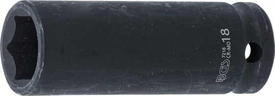 Silová nástrčná hlavice, šestihranná, prodloužená | 12,5 mm (1/2") | 18 mm 