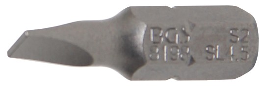 Behajtófej | Hossz 25 mm | Külső hatszögletű 6,3 mm (1/4") | Lapos 4,5 mm 