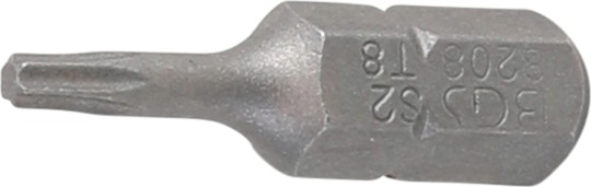 Ponta | Comprimento 25 mm | Entrada de sextavado externo 6,3 mm (1/4") | Perfil T (para Torx) T8 