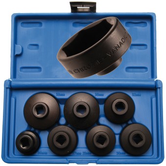 Conjunto de chaves para filtro de óleo | Ø 24 - 38 mm | 7 peças 