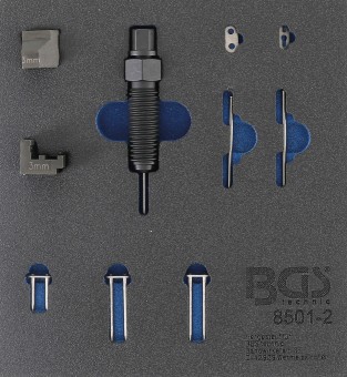 Wkładka do szuflady 1/6: zestaw uzupełniający do nitownicy do łańcuchów rozrządu (BGS 8501) | przeznaczony do sworzni łańcucha 3 mm 