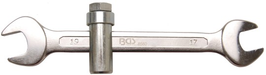 Cheie pentru sanitare | cu piesă glisantă M10 | 17 x 19 mm 