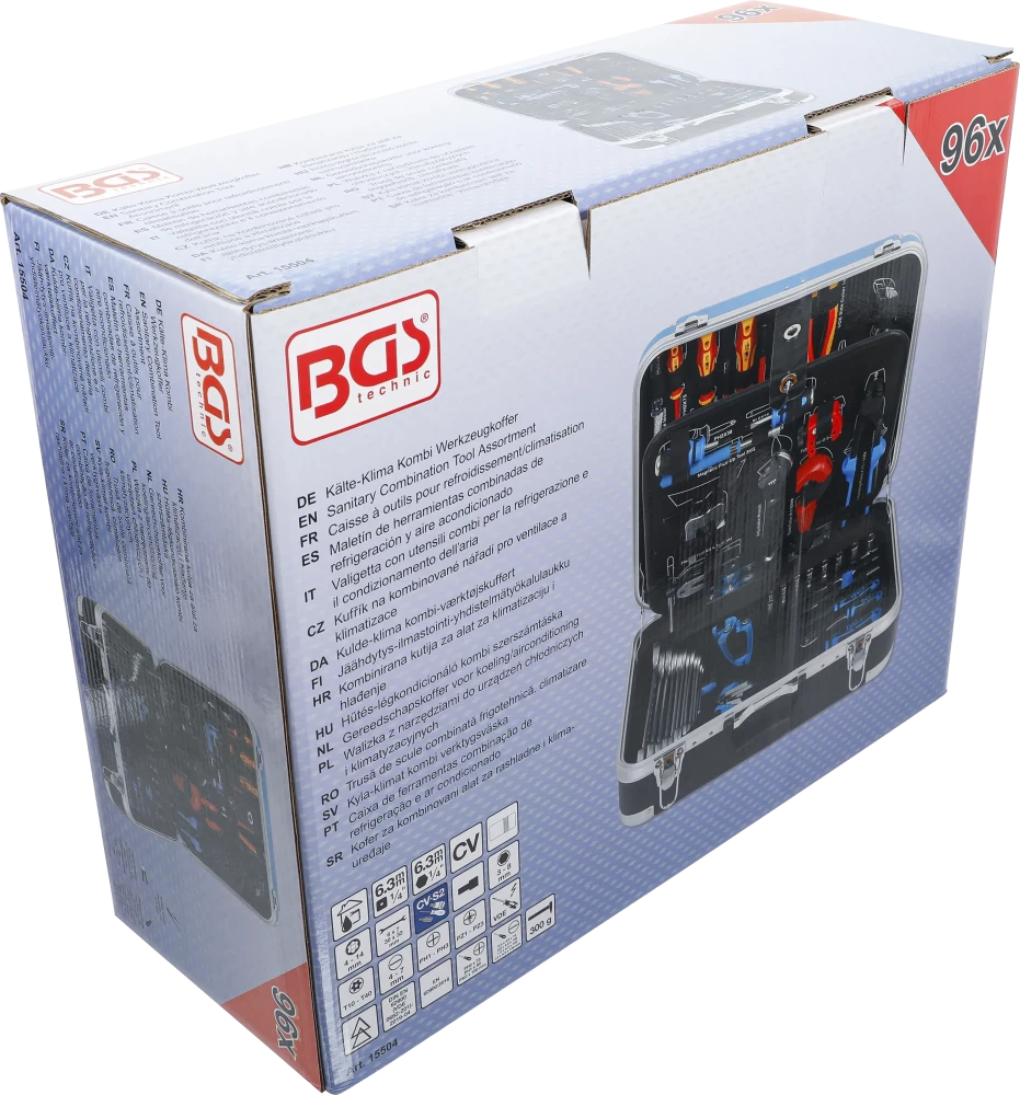 Hűtés-légkondicionáló kombi szerszámtáska | 86 darabos