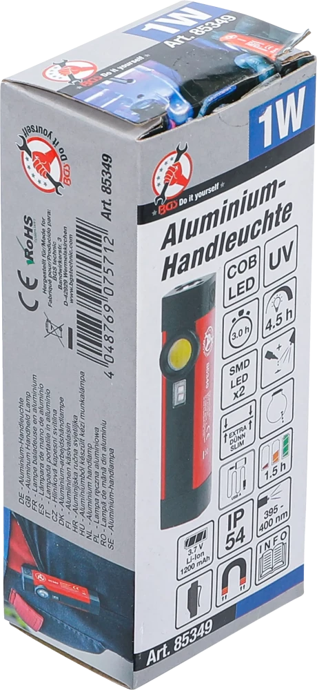 Alumíniumból készült COB-LED / UV kézi munkalámpa | 1 W