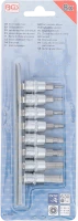Behajtófej-készlet | 6,3 mm (1/4") | belső hat szögletű hajtás furattal 2 - 7 mm | 8 darabos