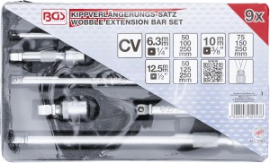 1/4 Kippverlängerungssatz 3 pièces BGS GERMANY 50-150-250 mm 6,3 