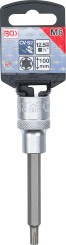 Bit-Einsatz | Länge 100 mm | Antrieb Innenvierkant 12,5 mm (1/2") | Keil-Profil (für RIBE) M6 