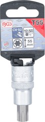 Bit-Einsatz | Antrieb Innenvierkant 12,5 mm (1/2") | T-Profil (für Torx) T55 