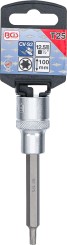 Bit Socket | length 100 mm | 12.5 mm (1/2") Drive | T-Star (for Torx) T25 