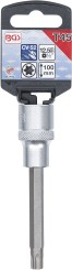 Dopsleutelbit | lengte 100 mm | 12,5 mm (1/2") | T-profiel (voor Torx) T45 