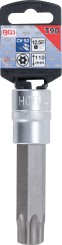 Dopsleutelbit | lengte 110 mm | 12,5 mm (1/2") | T-profiel (voor Torx) met boring T90 